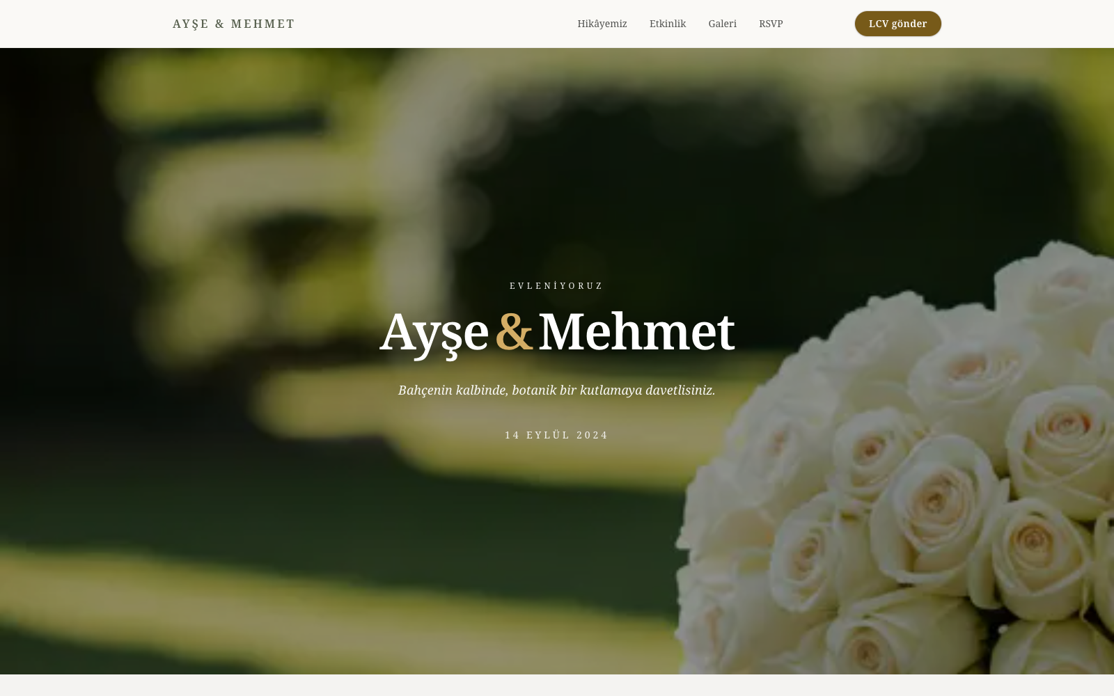 Tema 3 · Garden Editorial tema önizlemesi